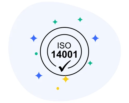 ISO 14001-logotyp – internationell standard för miljöledningssystem