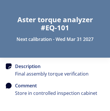 Aster torque analyzer EQ-101