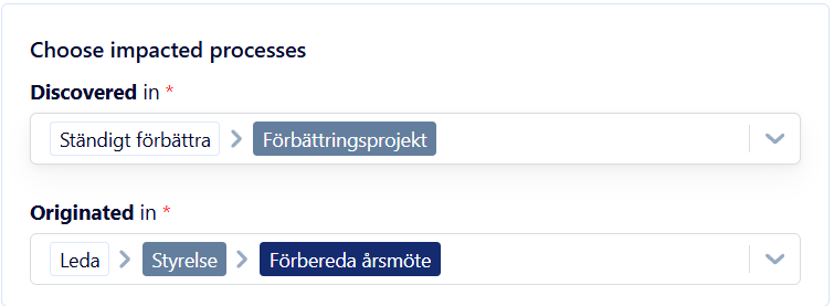 Process color badges